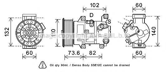 AVA QUALITY COOLING TOK683 Компрессор, кондиционер