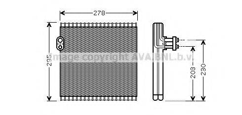 AVA QUALITY COOLING TOV485 Испаритель, кондиционер