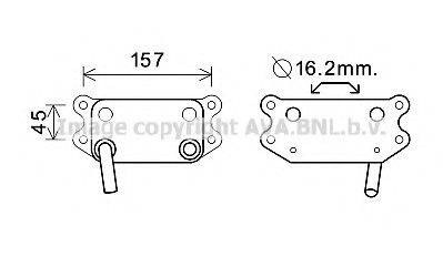 AVA QUALITY COOLING VO3154 масляный радиатор, двигательное масло