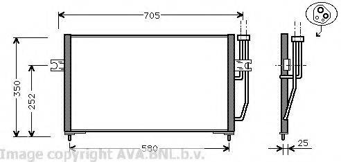 AVA QUALITY COOLING VO5128 Конденсатор, кондиционер