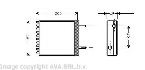 AVA QUALITY COOLING VO6066 Теплообменник, отопление салона