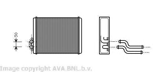 AVA QUALITY COOLING VO6084 Теплообменник, отопление салона