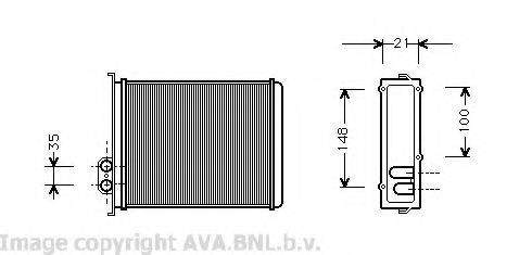 AVA QUALITY COOLING VO6085 Теплообменник, отопление салона