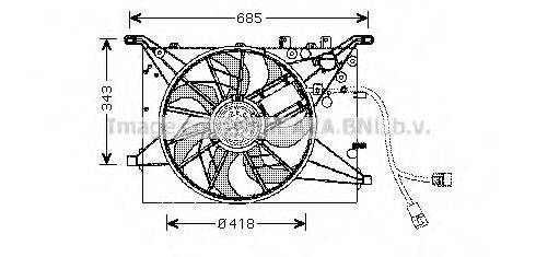 AVA QUALITY COOLING VO7502 Вентилятор, охлаждение двигателя