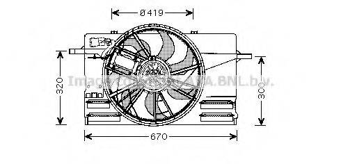 AVA QUALITY COOLING VO7508 Вентилятор, охлаждение двигателя