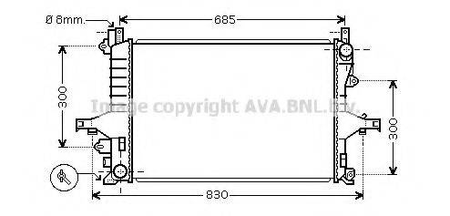 AVA QUALITY COOLING VOA2114 Радиатор, охлаждение двигателя