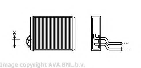 AVA QUALITY COOLING VOA6084 Теплообменник, отопление салона