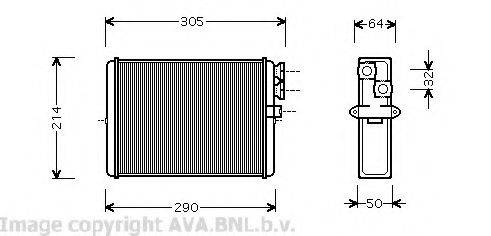 AVA QUALITY COOLING VOA6110 Теплообменник, отопление салона