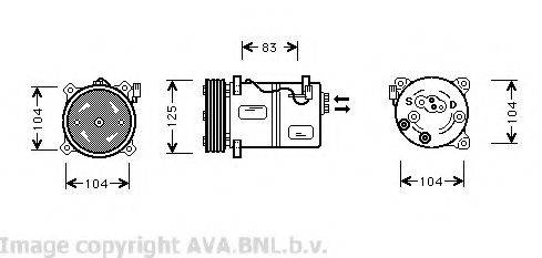 AVA QUALITY COOLING VOK030 Компрессор, кондиционер