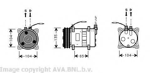 AVA QUALITY COOLING VOK052 Компрессор, кондиционер