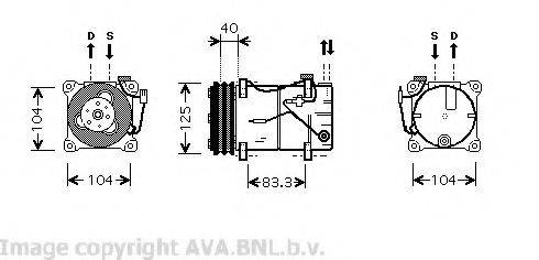 AVA QUALITY COOLING VOK119 Компрессор, кондиционер