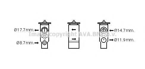 AVA QUALITY COOLING VW1366 Расширительный клапан, кондиционер