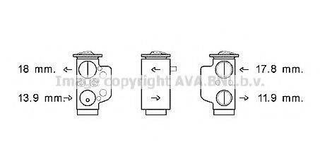 AVA QUALITY COOLING VW1367 Расширительный клапан, кондиционер