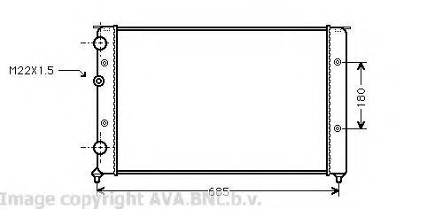 AVA QUALITY COOLING VW2124 Радиатор, охлаждение двигателя