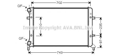 AVA QUALITY COOLING VW2205 Радиатор, охлаждение двигателя