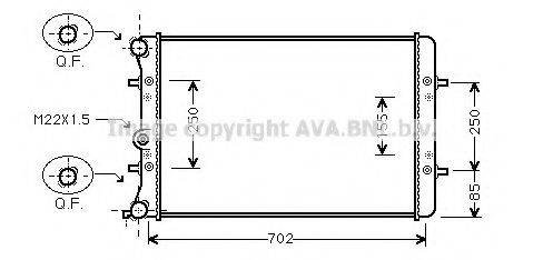 AVA QUALITY COOLING VW2217 Радиатор, охлаждение двигателя