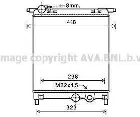 AVA QUALITY COOLING VW2325 Радиатор, охлаждение двигателя