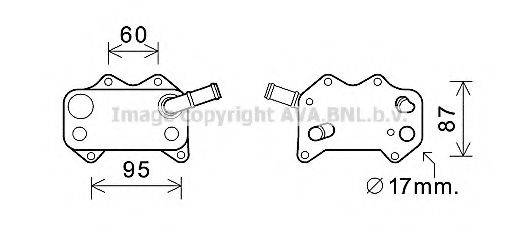 AVA QUALITY COOLING VW3329 масляный радиатор, двигательное масло