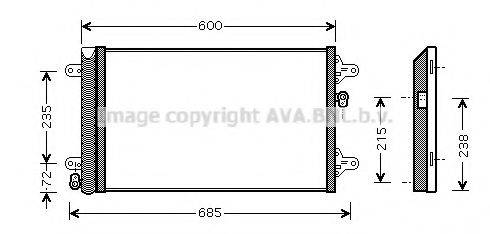 AVA QUALITY COOLING VW5183D Конденсатор, кондиционер