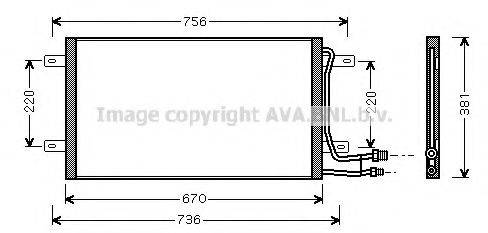 AVA QUALITY COOLING VW5187 Конденсатор, кондиционер