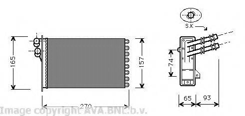 AVA QUALITY COOLING VW6173 Теплообменник, отопление салона