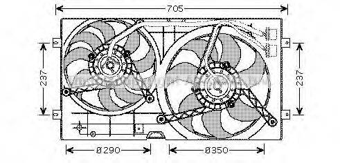 AVA QUALITY COOLING VW7503 Вентилятор, охлаждение двигателя