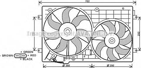 AVA QUALITY COOLING VW7528 Вентилятор, охлаждение двигателя