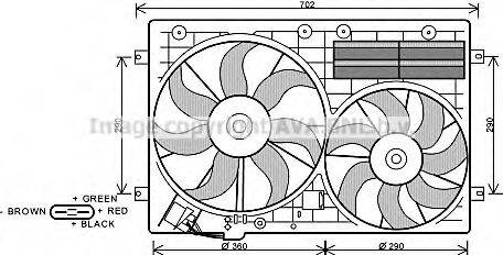 AVA QUALITY COOLING VW7529 Вентилятор, охлаждение двигателя