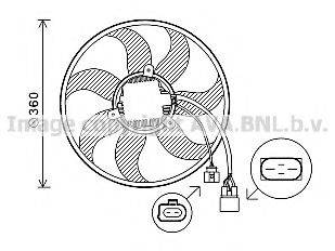 AVA QUALITY COOLING VW7537 Вентилятор, охлаждение двигателя