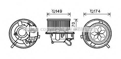 AVA QUALITY COOLING VW8339 Электродвигатель, вентиляция салона