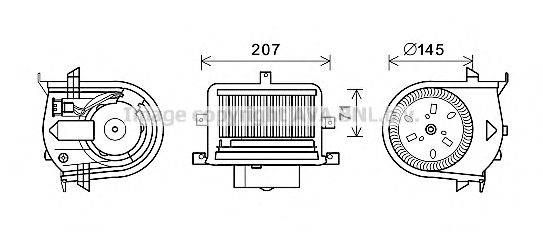 AVA QUALITY COOLING VW8350 Электродвигатель, вентиляция салона