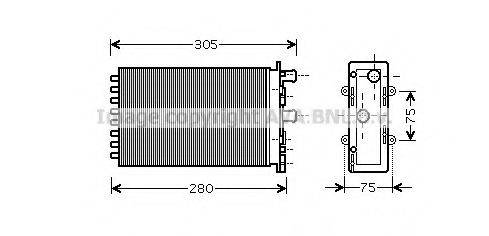 AVA QUALITY COOLING VWA6239 Теплообменник, отопление салона