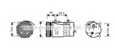 AVA QUALITY COOLING VWAK050 Компрессор, кондиционер