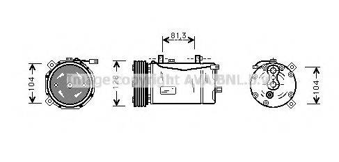 AVA QUALITY COOLING VWAK164 Компрессор, кондиционер