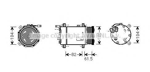 AVA QUALITY COOLING VWAK167 Компрессор, кондиционер