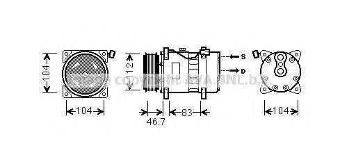 AVA QUALITY COOLING VWAK288 Компрессор, кондиционер