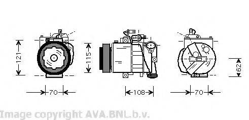 AVA QUALITY COOLING VWK064 Компрессор, кондиционер