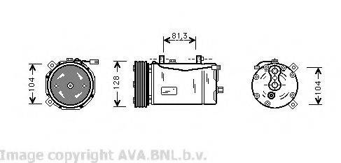 AVA QUALITY COOLING VWK164 Компрессор, кондиционер