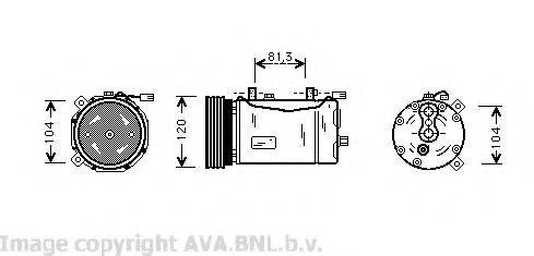 AVA QUALITY COOLING VWK172 Компрессор, кондиционер