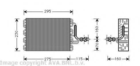 AVA QUALITY COOLING VWV016 Испаритель, кондиционер