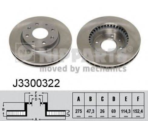 NIPPARTS J3300322 Тормозной диск