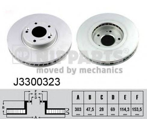 NIPPARTS J3300323 Тормозной диск