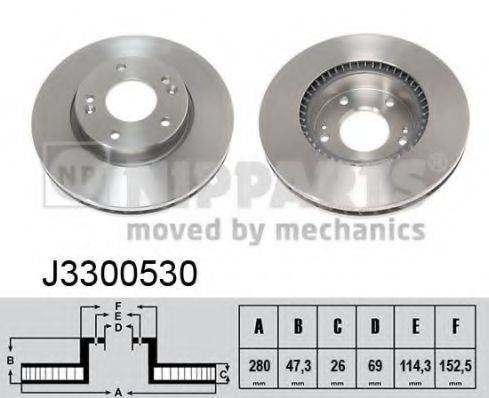 NIPPARTS J3300530 Тормозной диск