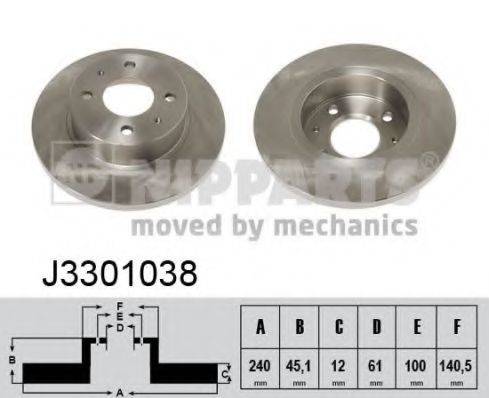 NIPPARTS J3301038 Тормозной диск