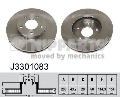 NIPPARTS J3301083 Тормозной диск