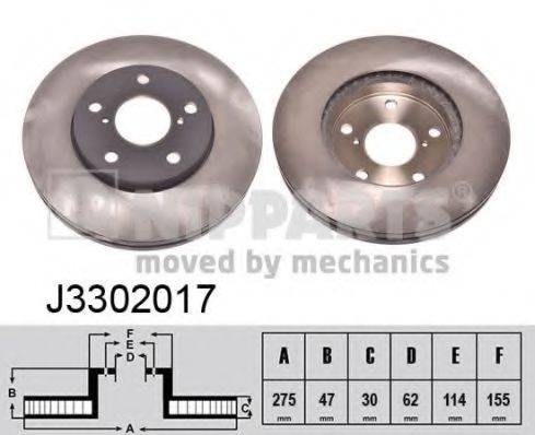 NIPPARTS J3302017 Тормозной диск