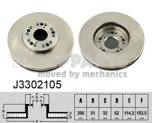 NIPPARTS J3302105 Тормозной диск