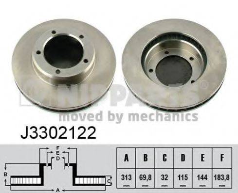 NIPPARTS J3302122 Тормозной диск