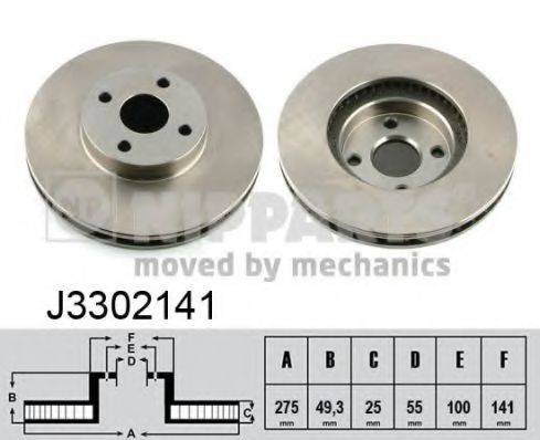 NIPPARTS J3302141 Тормозной диск