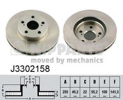 NIPPARTS J3302158 Тормозной диск